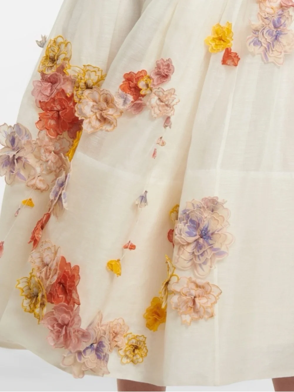 NWT Zimmermann Postcard Appliqué Midi Dress